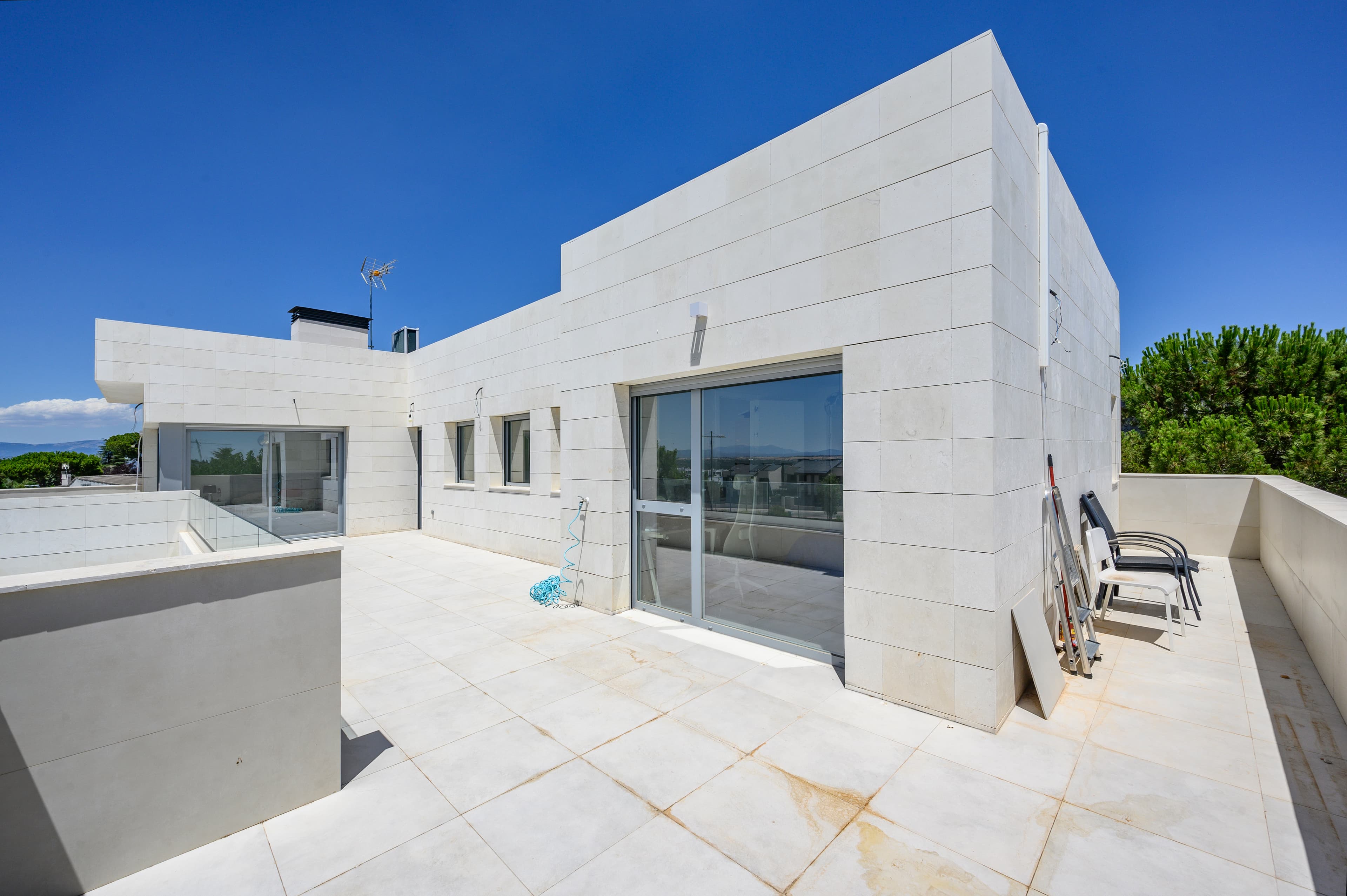 terraza con vista al jardin